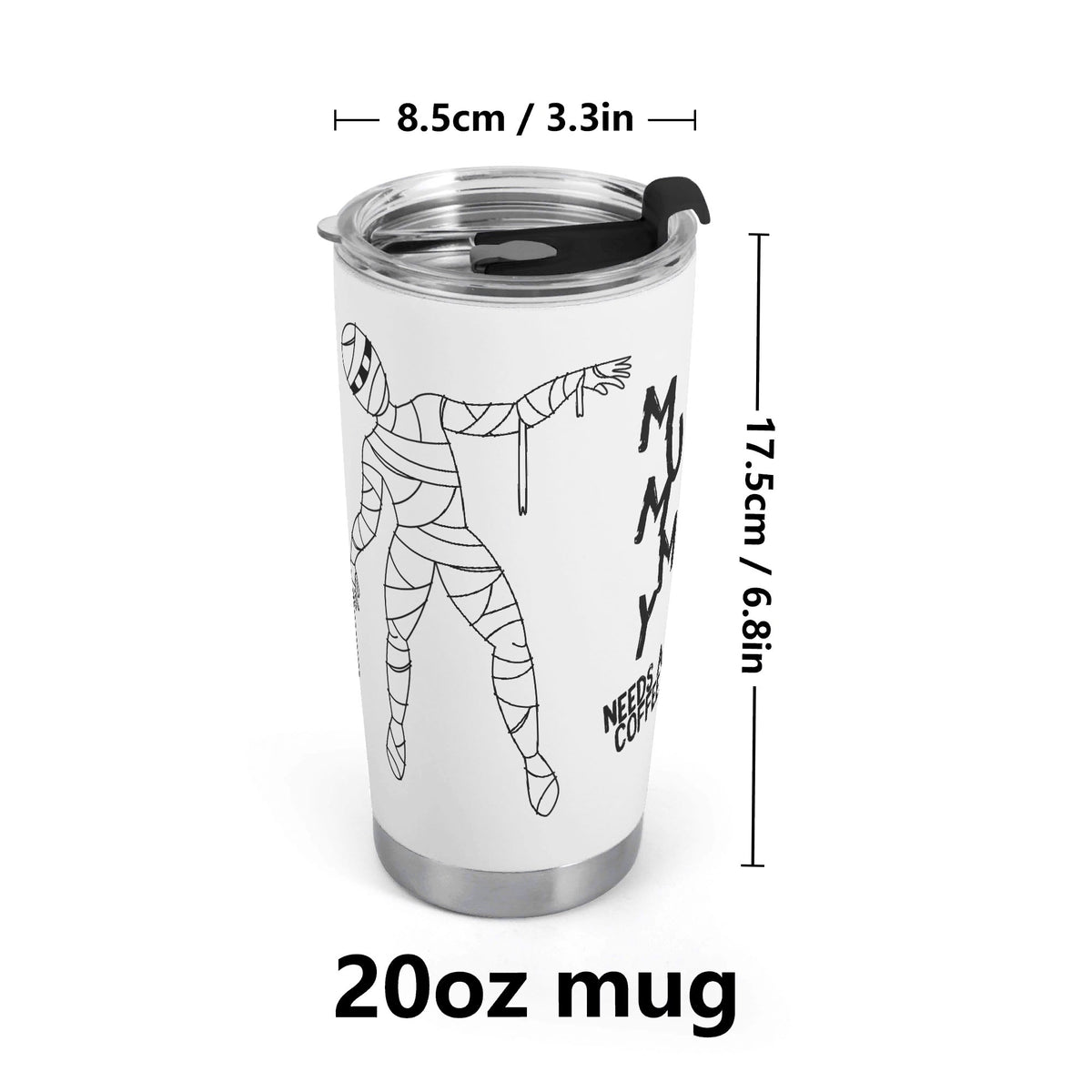 Mummy Needs A Coffee Stainless Steel 20oz Travel Mug Travel Mug Tumbler Coffee Mum Printed Offshore