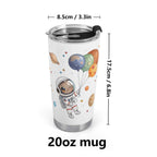 Balloon Planets Astronaut Stainless Steel 20oz Travel Mug Travel Mug Tumbler Printed Offshore Space