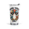 Good Vibes Only Hippie Mushroom Stainless Steel 20oz Travel Mug Default Title Travel Mug Tumbler Positivity Printed Offshore Retro
