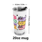 Colourful Cat Meow Stainless Steel 20oz Travel Mug Travel Mug Tumbler animal Printed Offshore