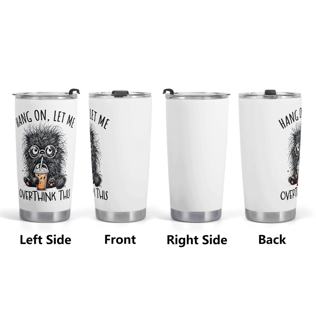 Let Me Overthink This Black Cat Stainless Steel 20oz Travel Mug Travel Mug Tumbler animal Printed Offshore
