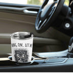 Let Me Overthink This Black Cat Stainless Steel 20oz Travel Mug Travel Mug Tumbler animal Printed Offshore