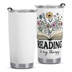 Reading Is My Therapy Stainless Steel 20oz Travel Mug Travel Mug Tumbler Printed Offshore Reading