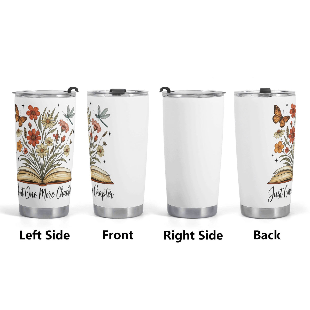 Just One More Chapter Stainless Steel 20oz Travel Mug Travel Mug Tumbler Printed Offshore Reading