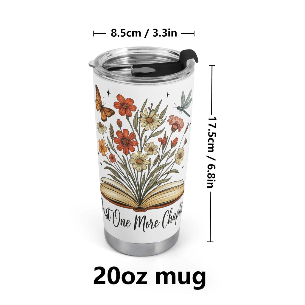 Just One More Chapter Stainless Steel 20oz Travel Mug Travel Mug Tumbler Printed Offshore Reading