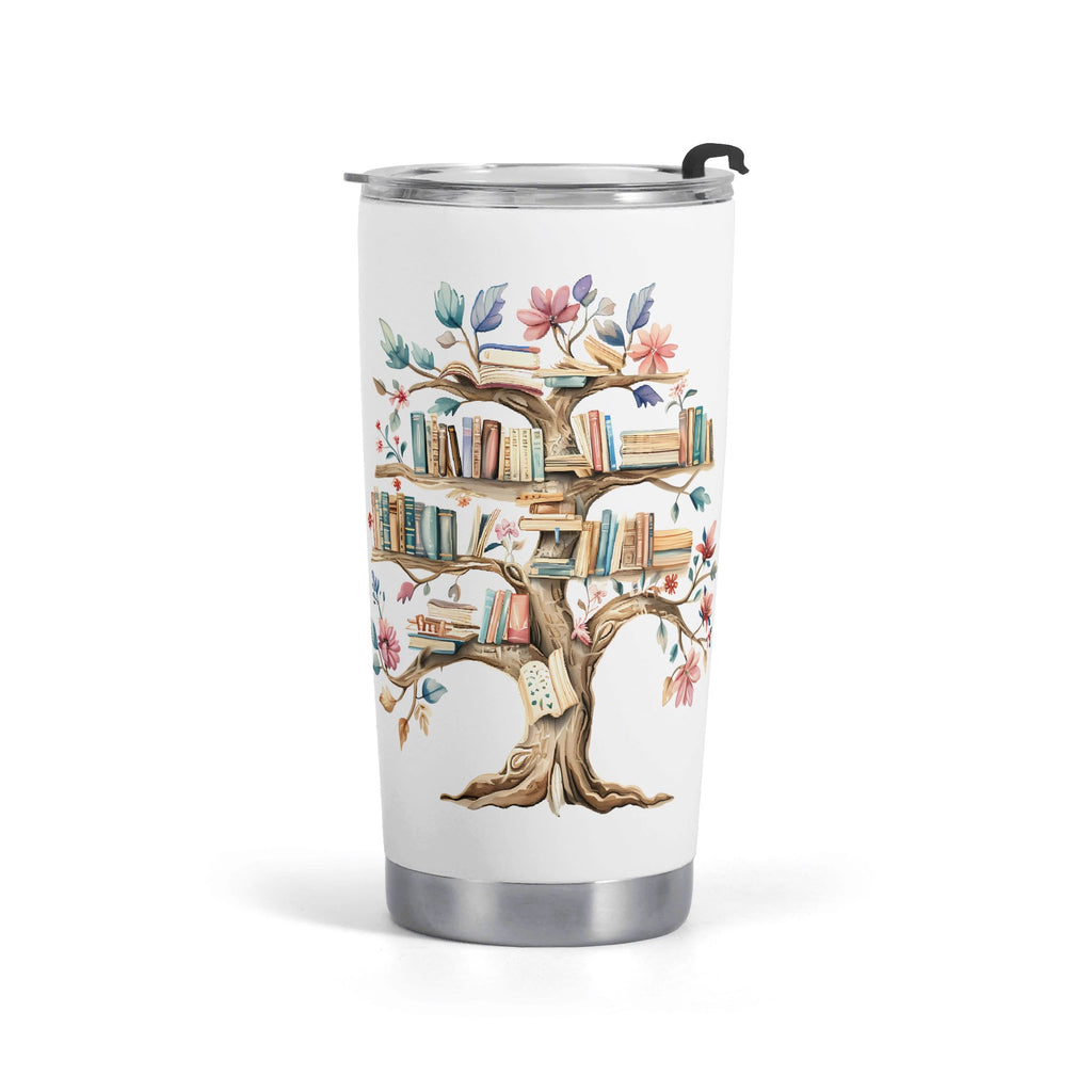 Book Tree Stainless Steel 20oz Travel Mug Default Title Travel Mug Tumbler Printed Offshore Reading