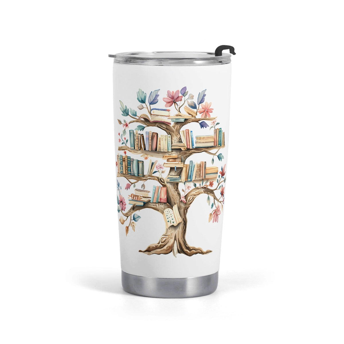 Book Tree Stainless Steel 20oz Travel Mug Default Title Travel Mug Tumbler Printed Offshore Reading