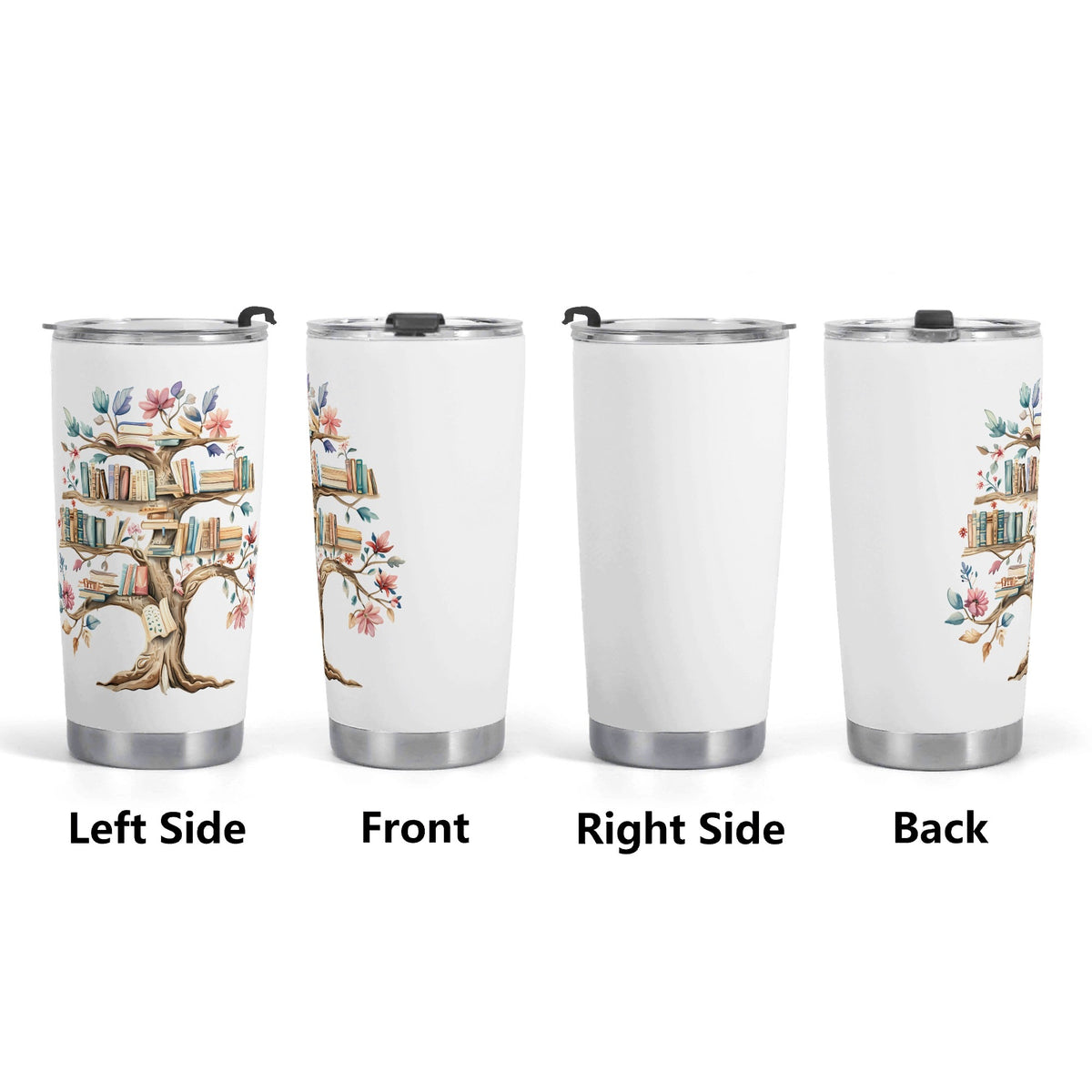 Book Tree Stainless Steel 20oz Travel Mug Travel Mug Tumbler Printed Offshore Reading