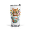Cute Cat In A Cup Stainless Steel 20oz Travel Mug Default Title Printed Offshore