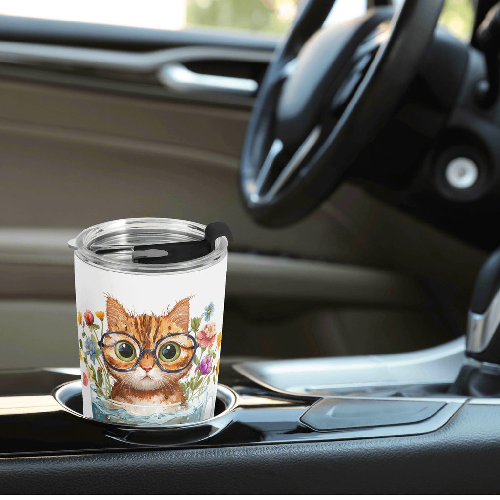 Cute Cat In A Cup Stainless Steel 20oz Travel Mug Printed Offshore