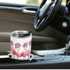 Cool Flamingos Hello Summer Stainless Steel 20oz Travel Mug Travel Mug Tumbler animal Printed Offshore Summer
