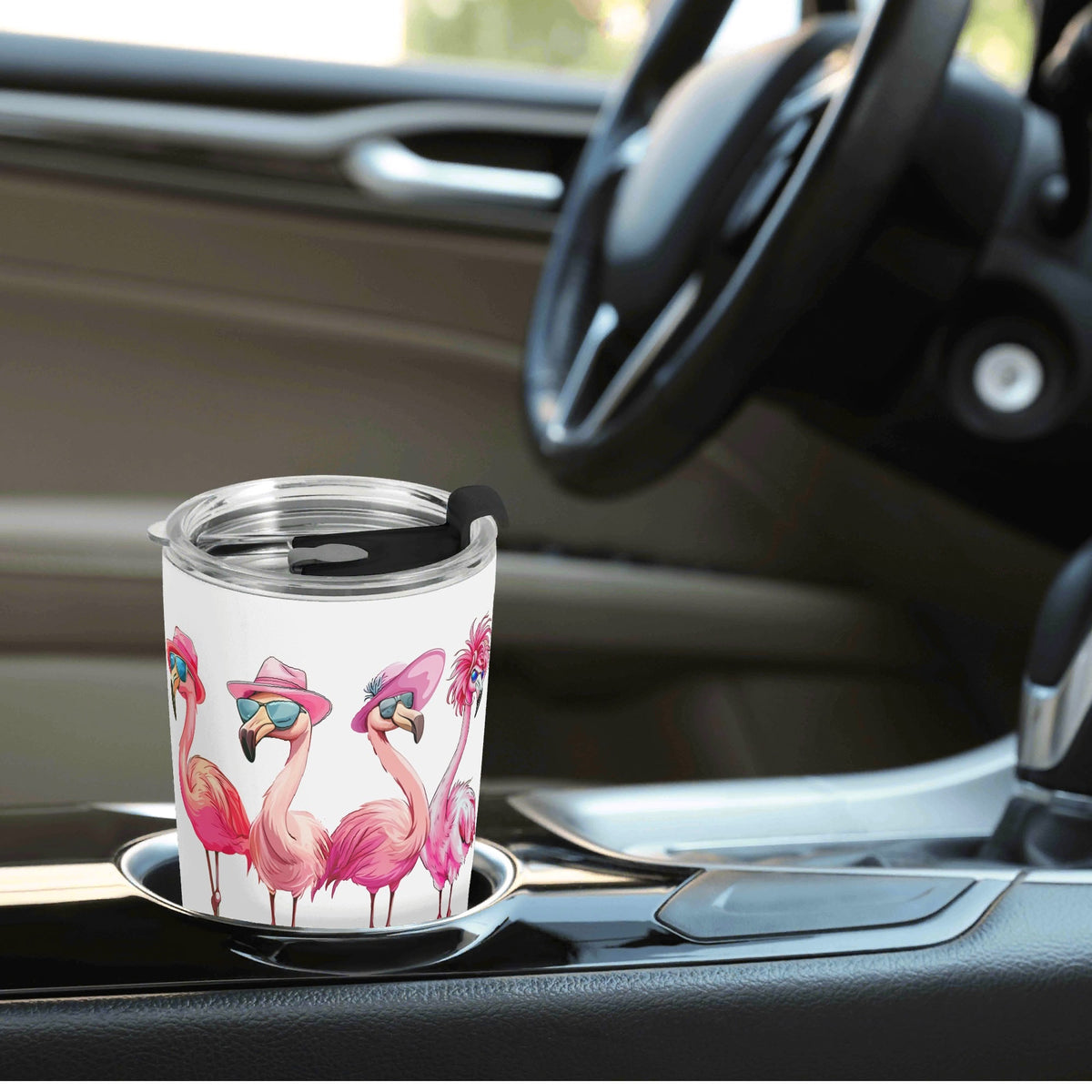 Cool Flamingos Hello Summer Stainless Steel 20oz Travel Mug Travel Mug Tumbler animal Printed Offshore Summer