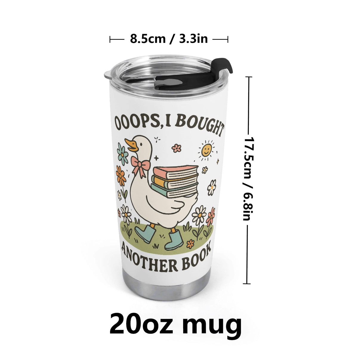Oops I Bought Another Book Stainless Steel 20oz Travel Mug Printed Offshore