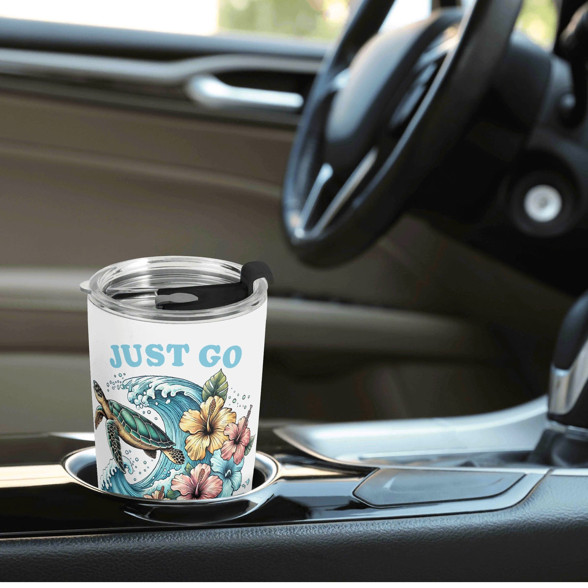 Turtle Just Go With The Flow Stainless Steel 20oz Travel Mug Printed Offshore