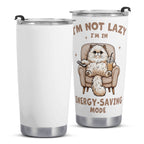 Cat Energy Saving Mode Stainless Steel 20oz Travel Mug Printed Offshore