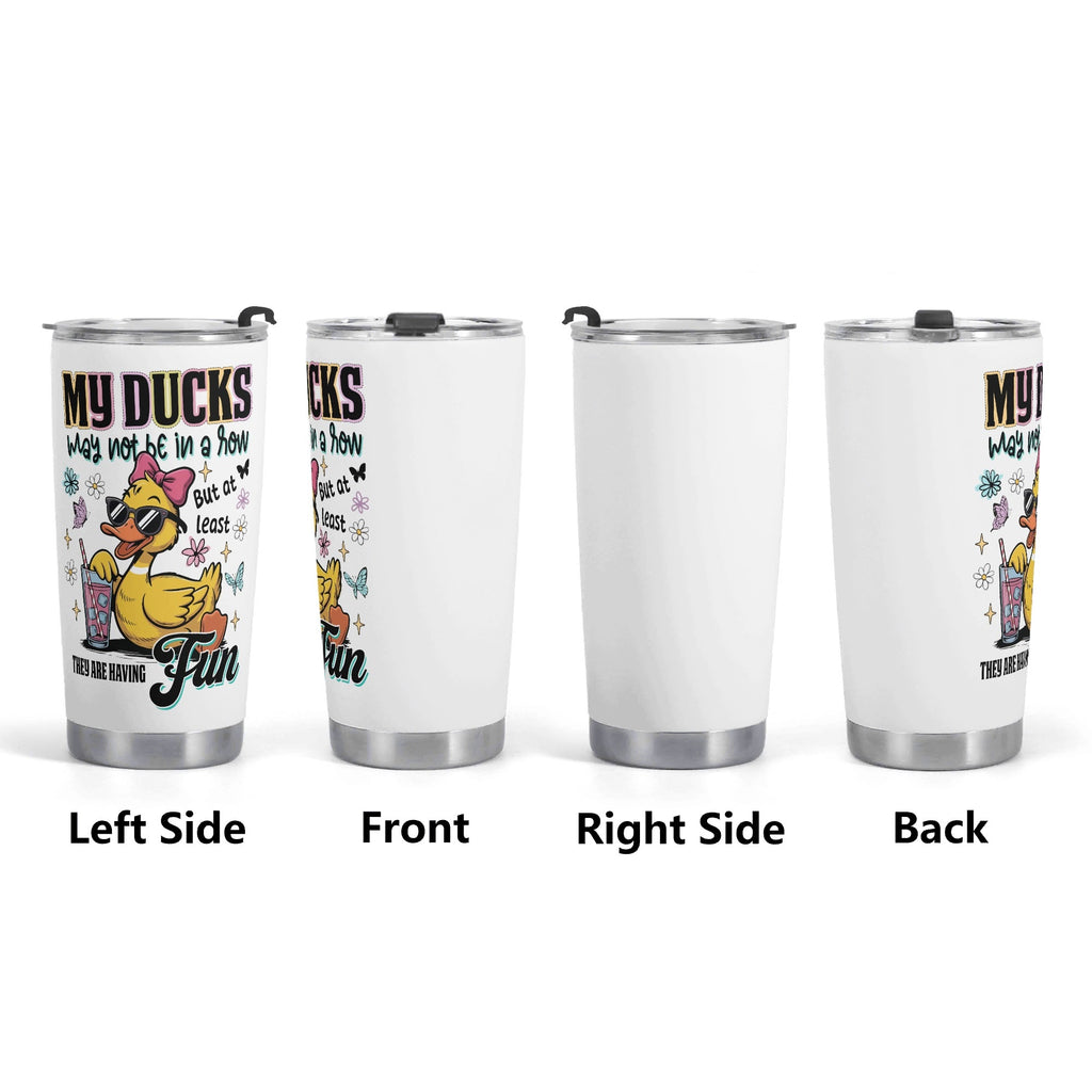 Ducks Are Not In A Row Stainless Steel 20oz Travel Mug Printed Offshore