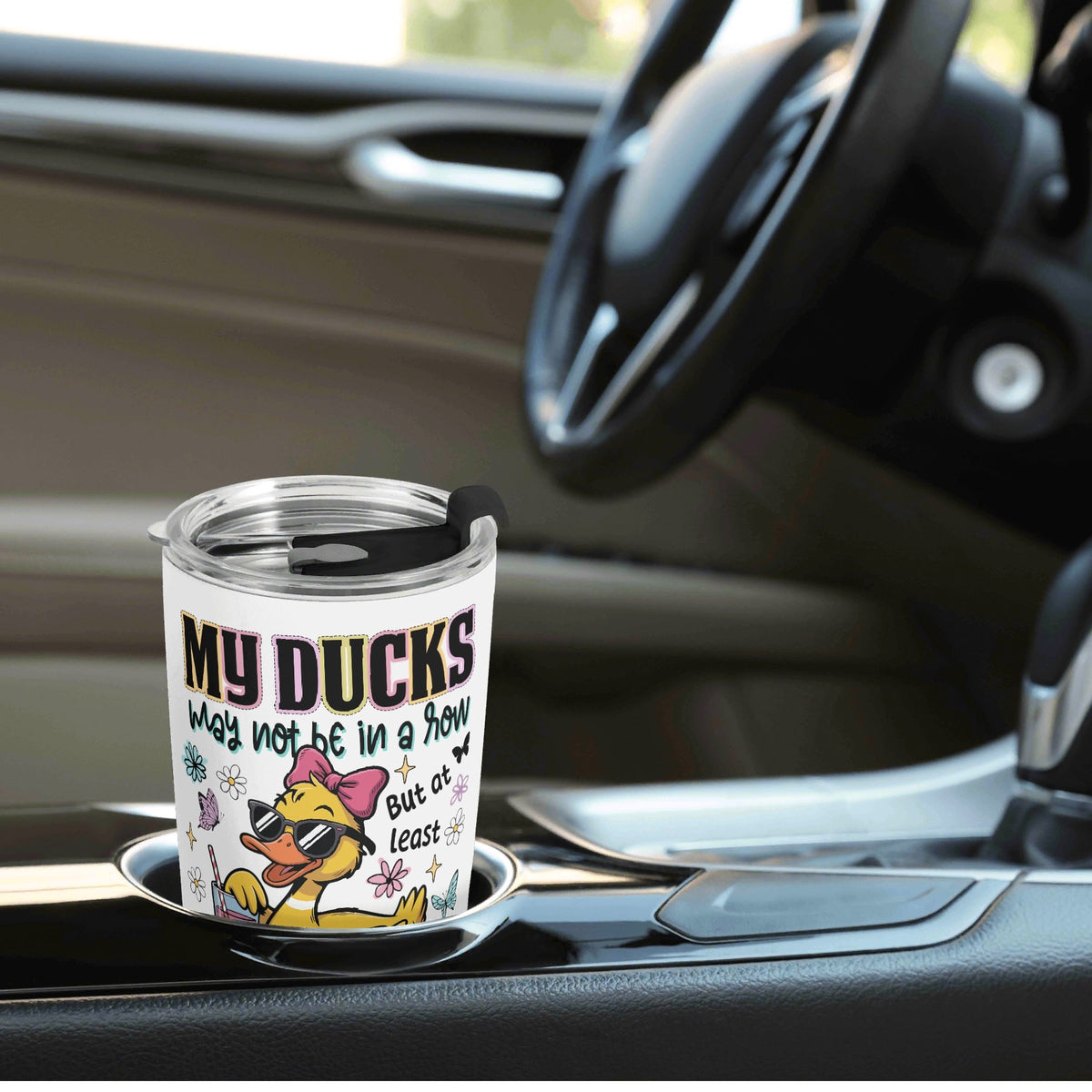 Ducks Are Not In A Row Stainless Steel 20oz Travel Mug Printed Offshore