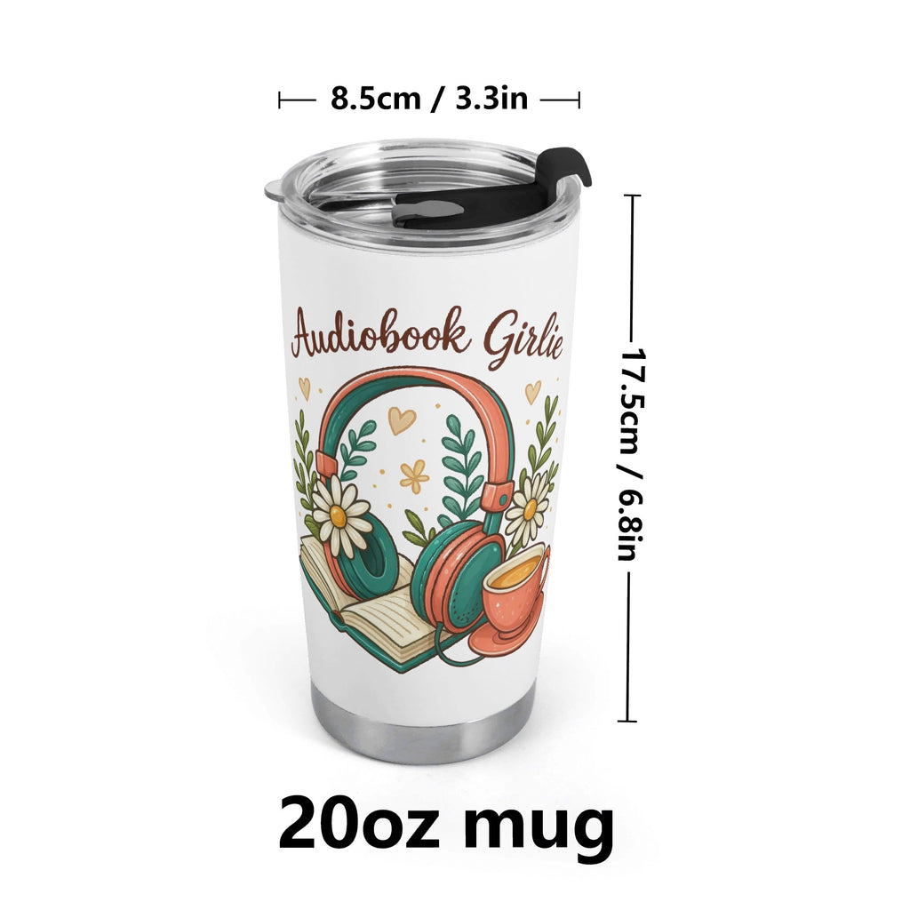 Audiobook Girlie Stainless Steel 20oz Travel Mug Travel Mug Tumbler Printed Offshore Reading