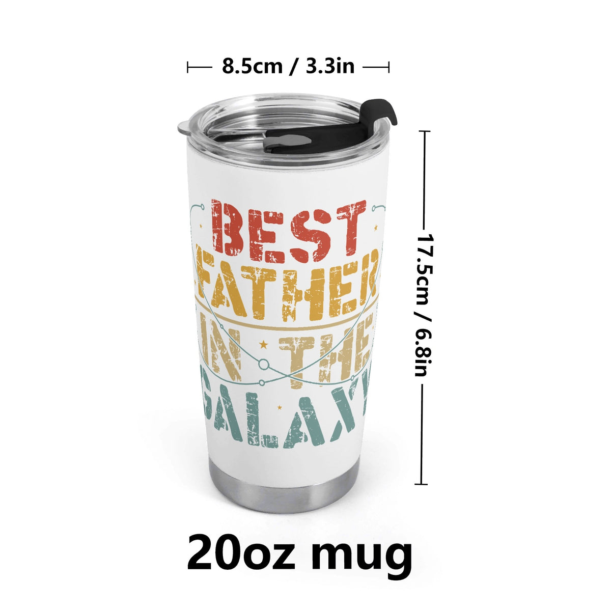 Best Father In The Galaxy Stainless Steel 20oz Travel Mug Printed Offshore