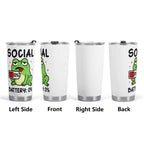 Social Battery Frog Stainless Steel 20oz Travel Mug Printed Offshore