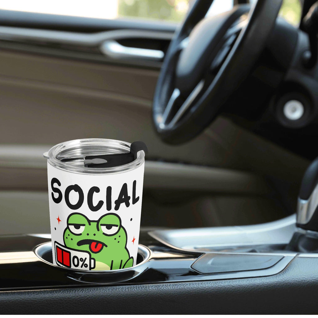 Social Battery Frog Stainless Steel 20oz Travel Mug Printed Offshore