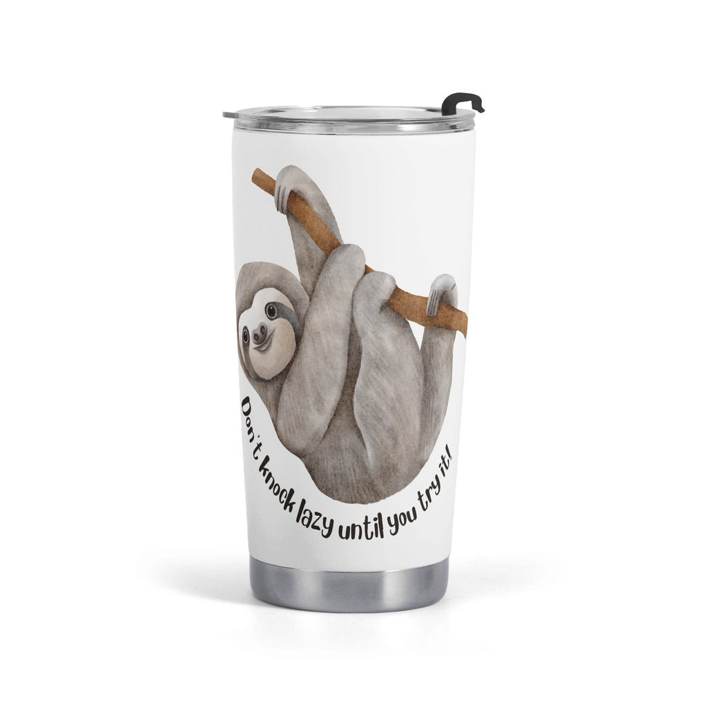 Sloth Dont Knock Lazy Stainless Steel 20oz Travel Mug Default Title Printed Offshore