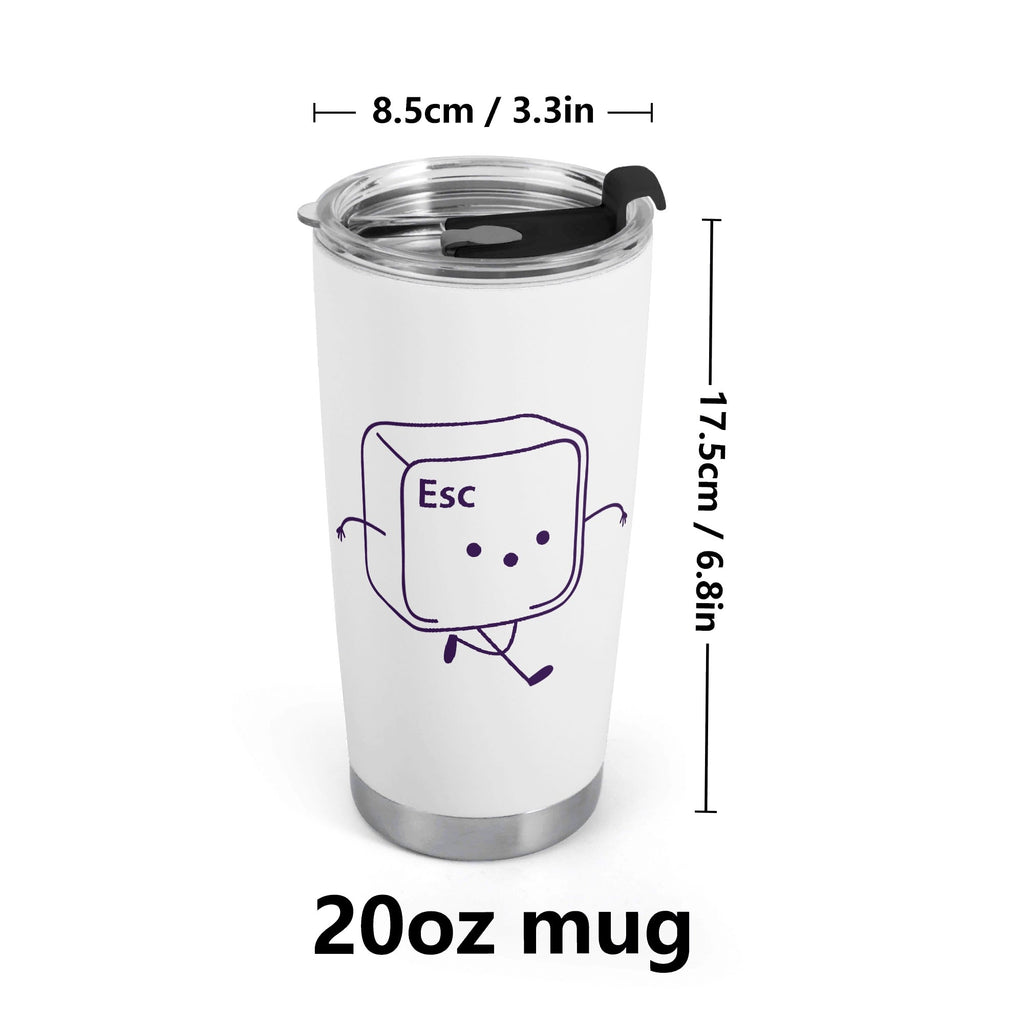 Esc Escape Key Stainless Steel 20oz Travel Mug Printed Offshore