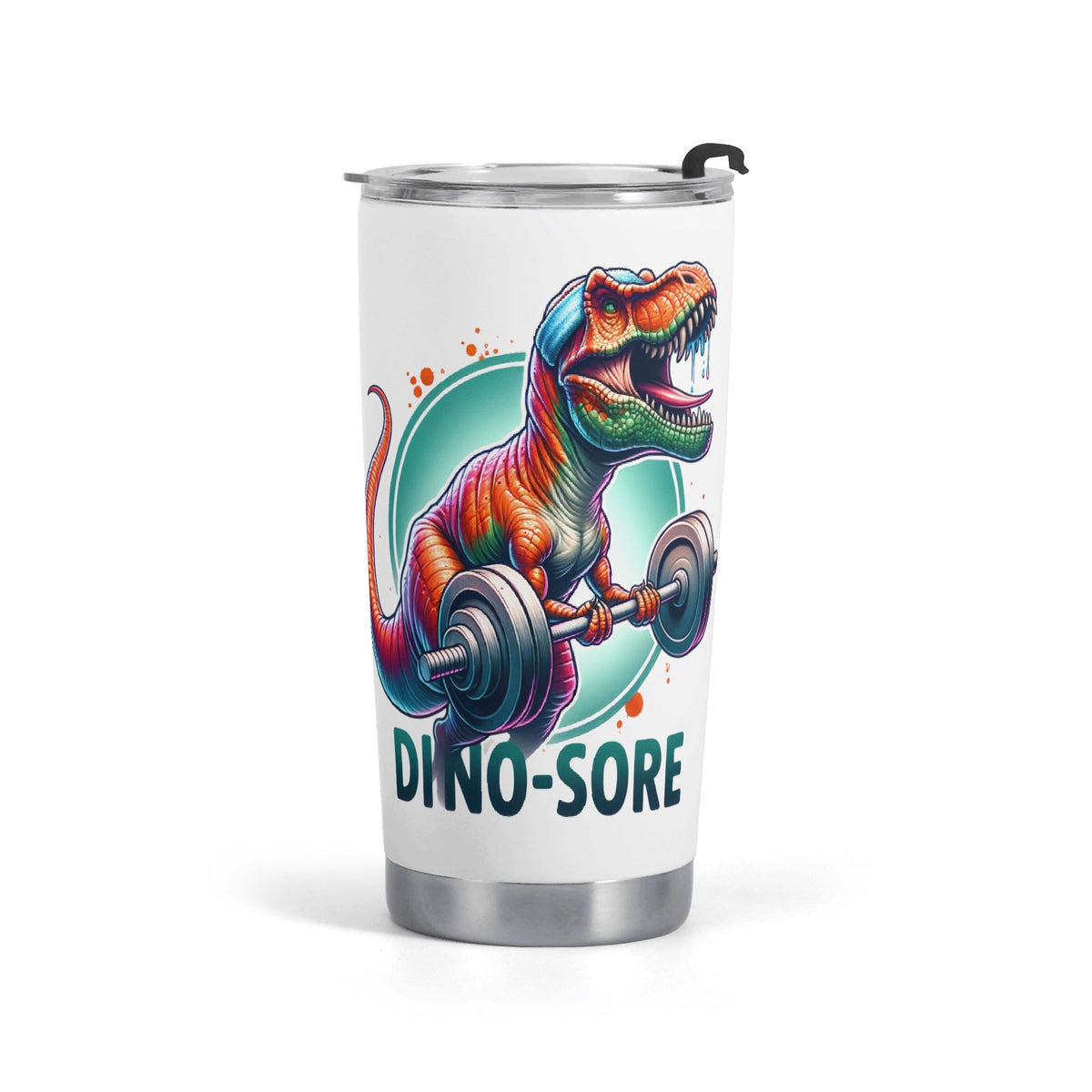 Dino-sore Gym Dinosaur Stainless Steel 20oz Travel Mug Default Title Printed Offshore