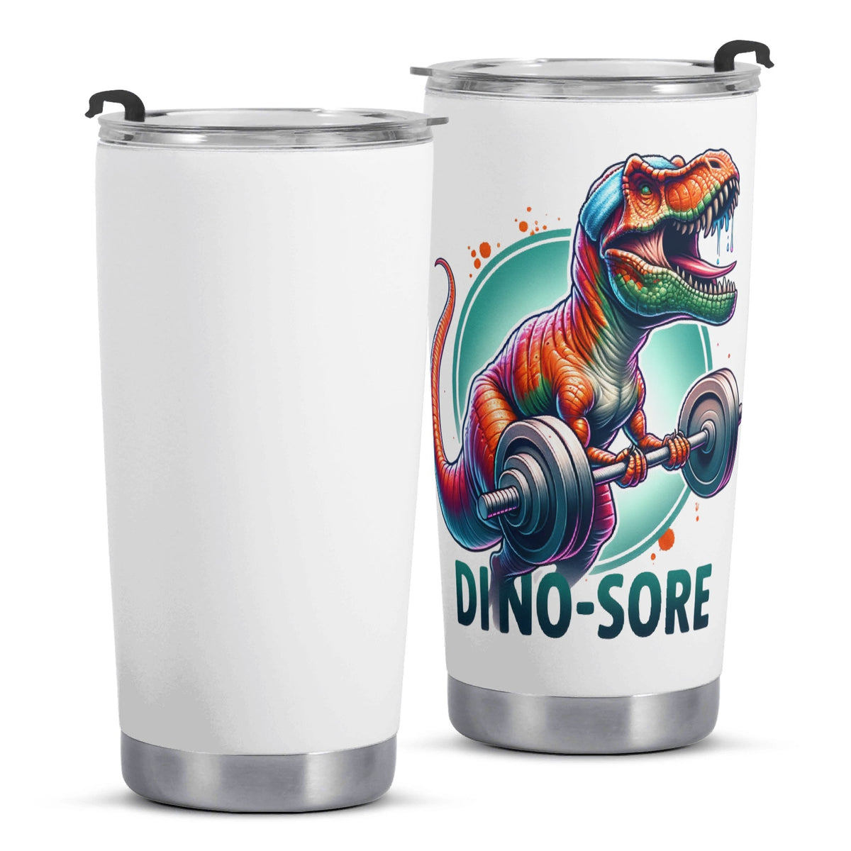 Dino-sore Gym Dinosaur Stainless Steel 20oz Travel Mug Printed Offshore