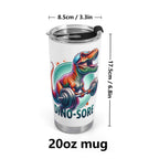 Dino-sore Gym Dinosaur Stainless Steel 20oz Travel Mug Printed Offshore