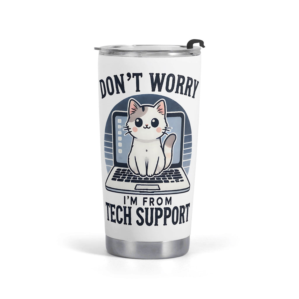 Cat Tech Support Stainless Steel 20oz Travel Mug Default Title Printed Offshore