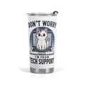 Cat Tech Support Stainless Steel 20oz Travel Mug Default Title Printed Offshore
