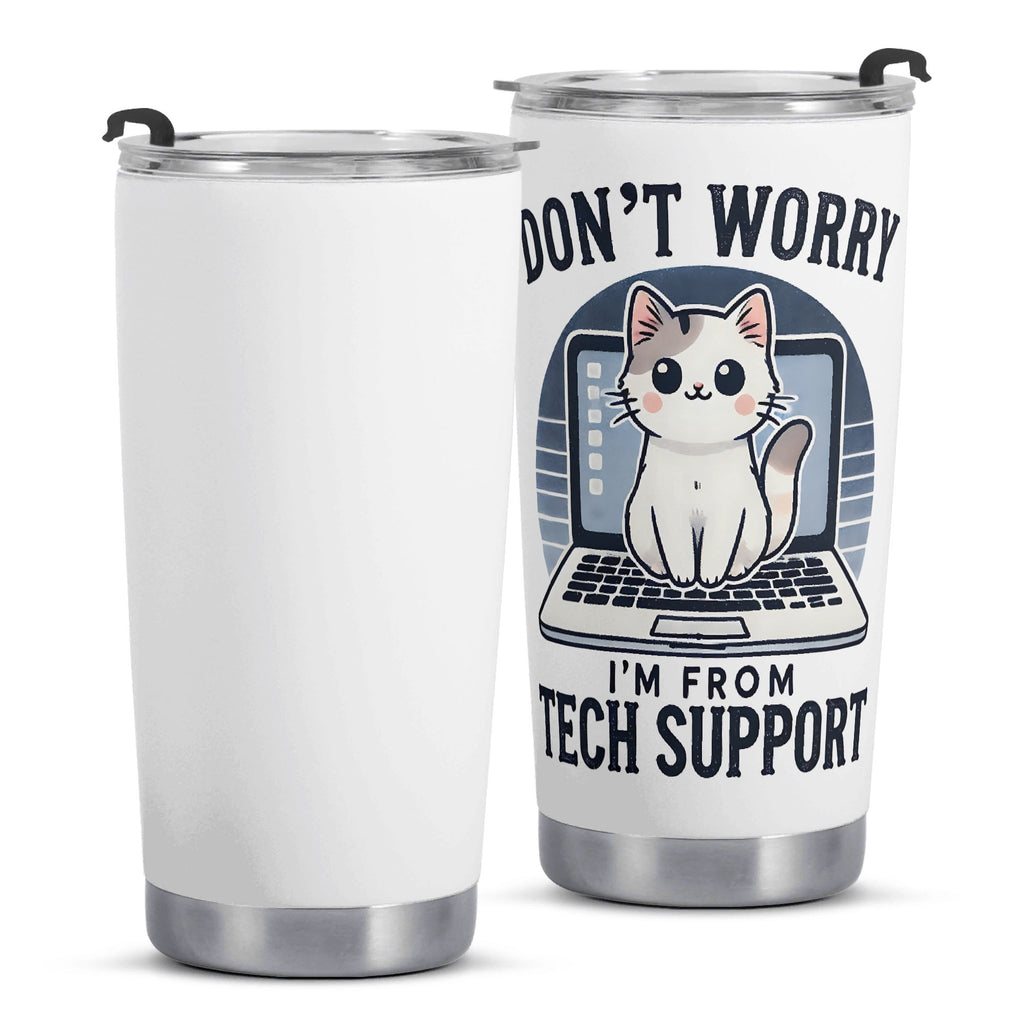Cat Tech Support Stainless Steel 20oz Travel Mug Printed Offshore