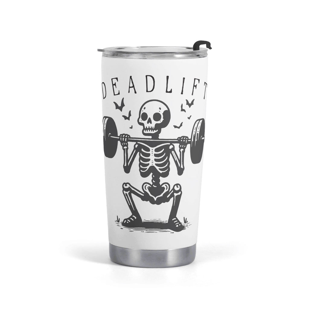 Deadlift Skeleton Stainless Steel 20oz Travel Mug Default Title Travel Mug Tumbler Fitness Printed Offshore