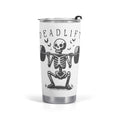 Deadlift Skeleton Stainless Steel 20oz Travel Mug Default Title Travel Mug Tumbler Fitness Printed Offshore