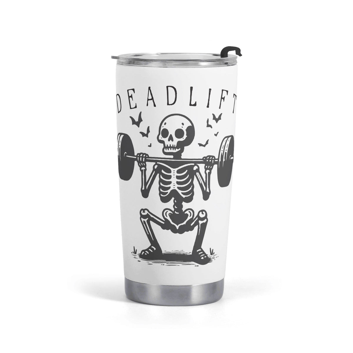 Deadlift Skeleton Stainless Steel 20oz Travel Mug Default Title Travel Mug Tumbler Fitness Printed Offshore