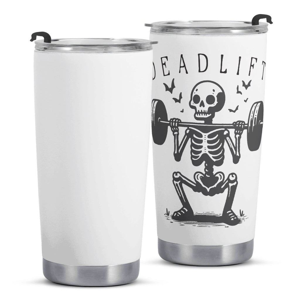 Deadlift Skeleton Stainless Steel 20oz Travel Mug Travel Mug Tumbler Fitness Printed Offshore