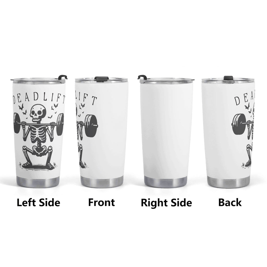 Deadlift Skeleton Stainless Steel 20oz Travel Mug Travel Mug Tumbler Fitness Printed Offshore