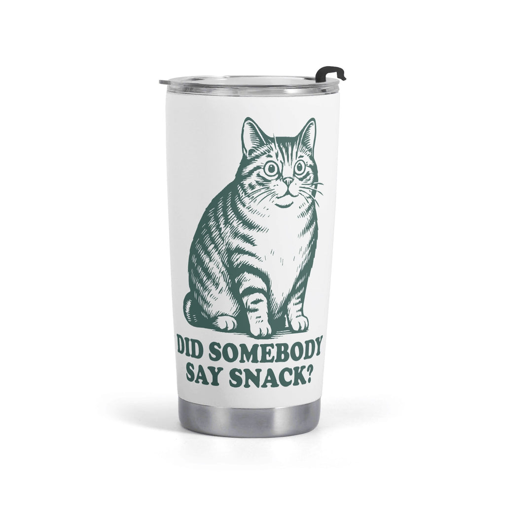 Cat Did Somebody Say Snack Stainless Steel 20oz Travel Mug Default Title Printed Offshore
