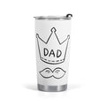 Dad Crown And Moustache Stainless Steel 20oz Travel Mug Default Title Printed Offshore