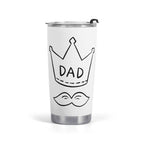 Dad Crown And Moustache Stainless Steel 20oz Travel Mug Default Title Printed Offshore