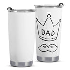 Dad Crown And Moustache Stainless Steel 20oz Travel Mug Printed Offshore