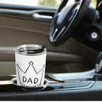 Dad Crown And Moustache Stainless Steel 20oz Travel Mug Printed Offshore