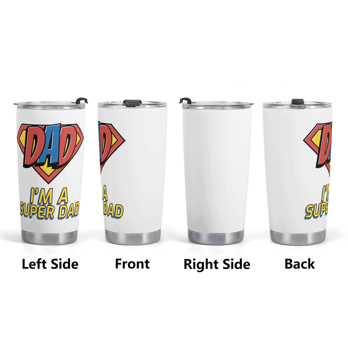 Im A Super Dad Stainless Steel 20oz Travel Mug Travel Mug Tumbler comic Dad Printed Offshore