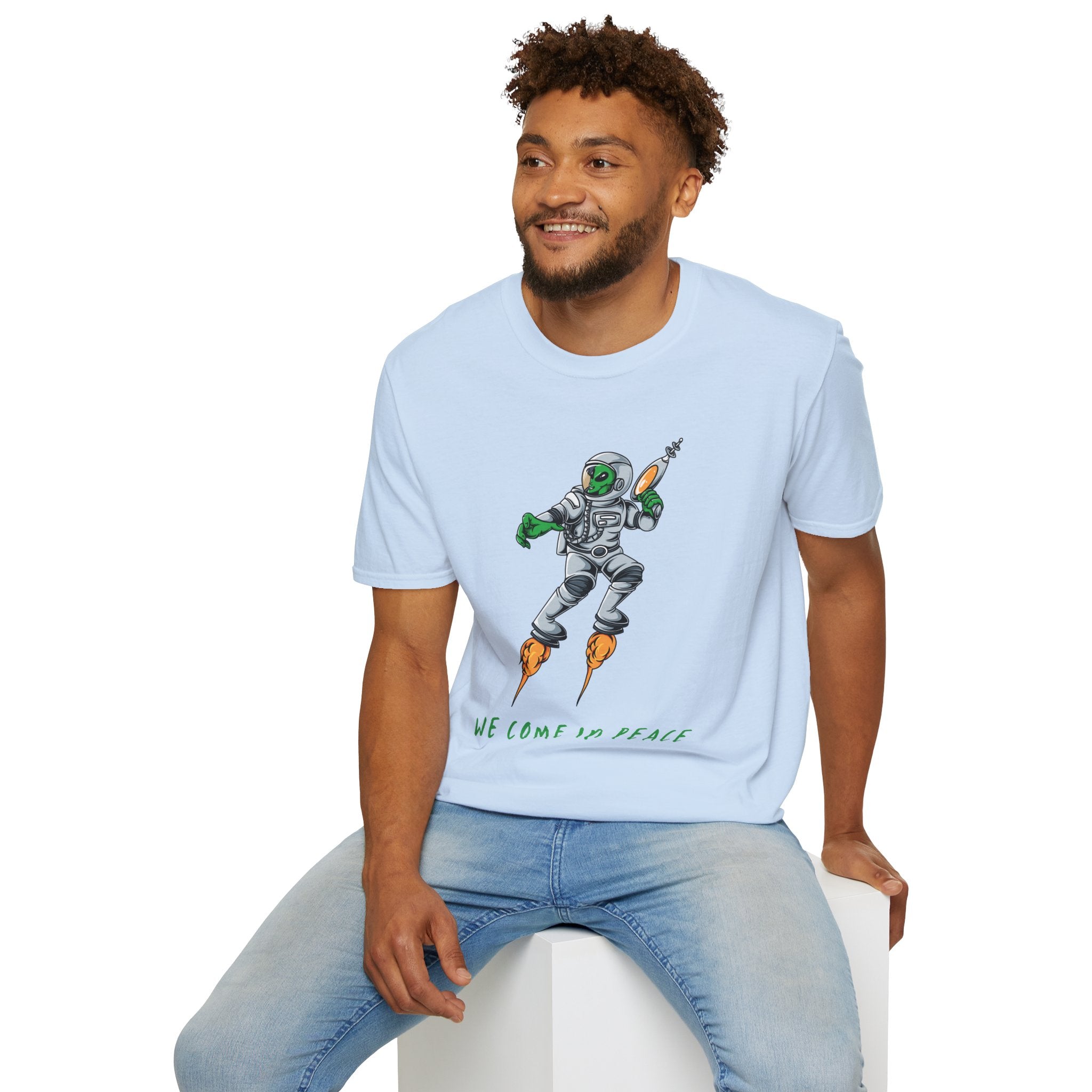 Alien, We Come In Peace - Unisex Softstyle T-Shirt