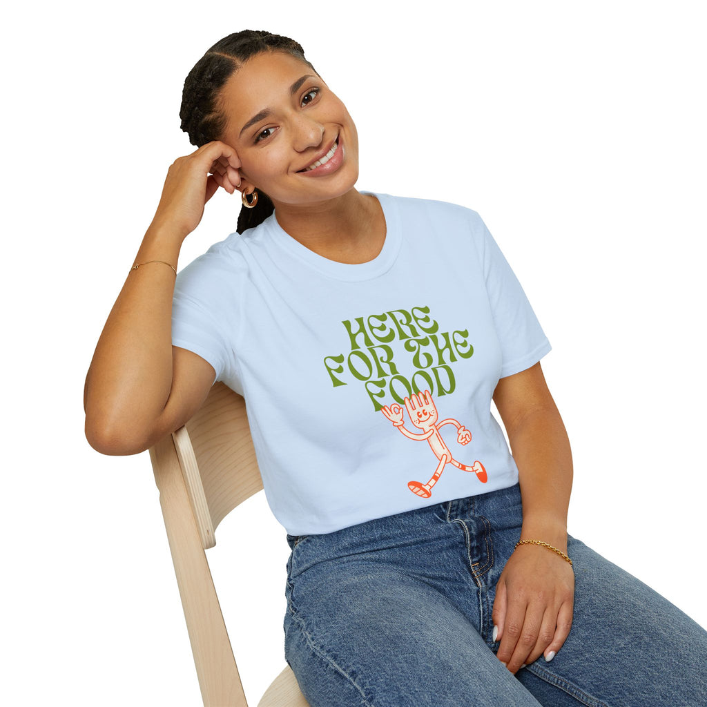 Here For The Food - Unisex Softstyle T-Shirt