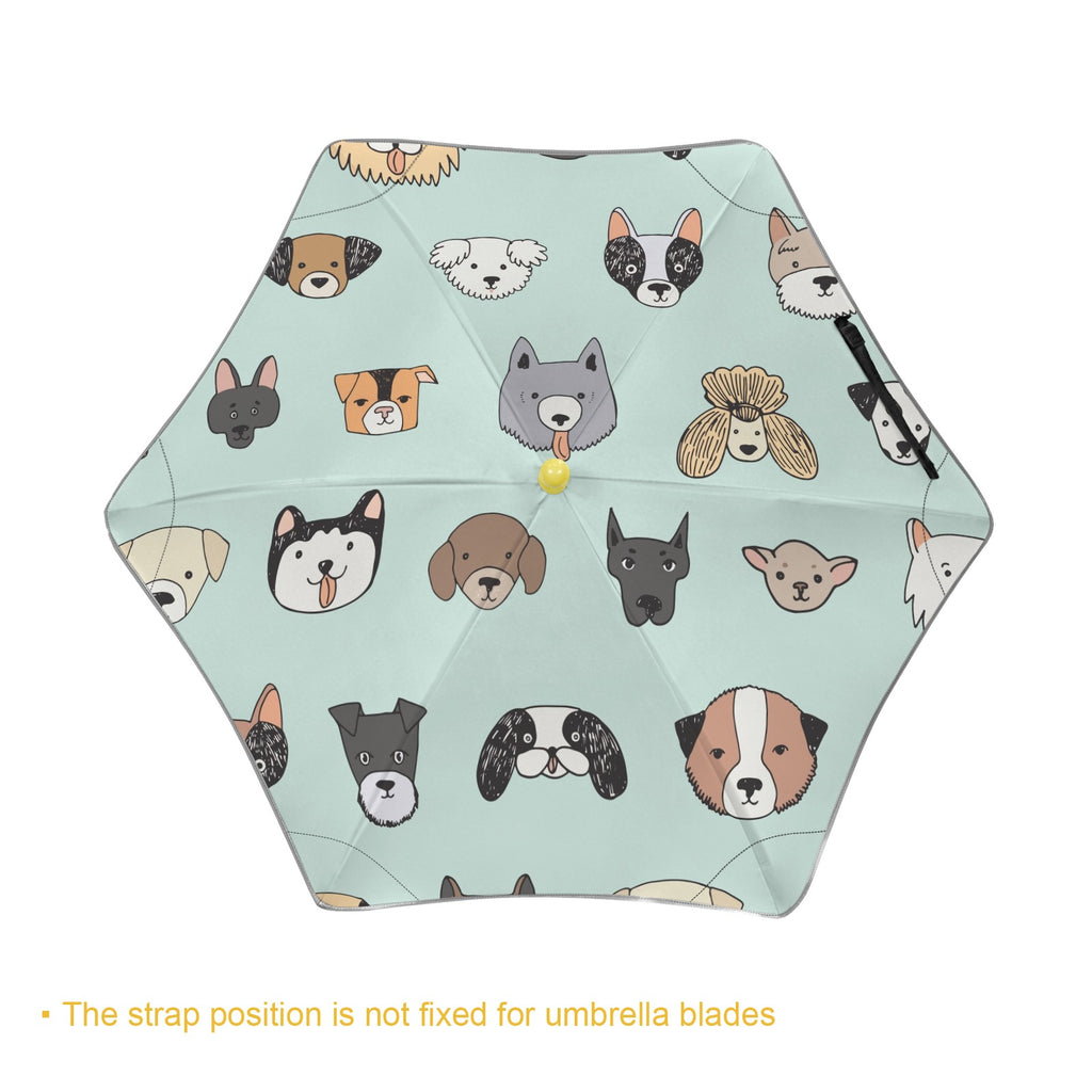 Dog Faces Kids Safe Round Corner Umbrella Kids Safe Round Corner Umbrella animal Printed Offshore