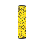 Black Squiggle On Yellow Car Seat Belt Cover 7''x10'' (Pack of 2) Car Seat Belt Cover 7x10 (Pack of 2) Printed Offshore