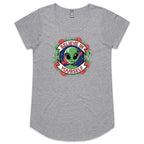 Believe In Yourself, Alien - Womens Scoop Neck T-Shirt Grey Marle Womens Scoop Neck T-shirt Motivation Positivity Printed In Australia Sci Fi