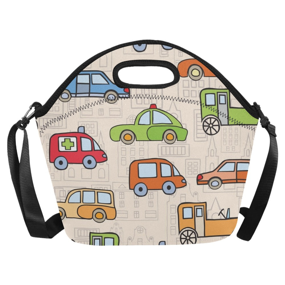 Kids Cars - Neoprene Lunch Bag Neoprene Lunch Bag Printed Offshore